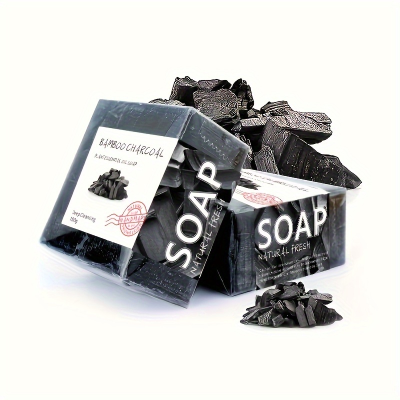 Soap Making Essential Oils - 100g Moisturizing Handmade Bamboo Charcoal Soap