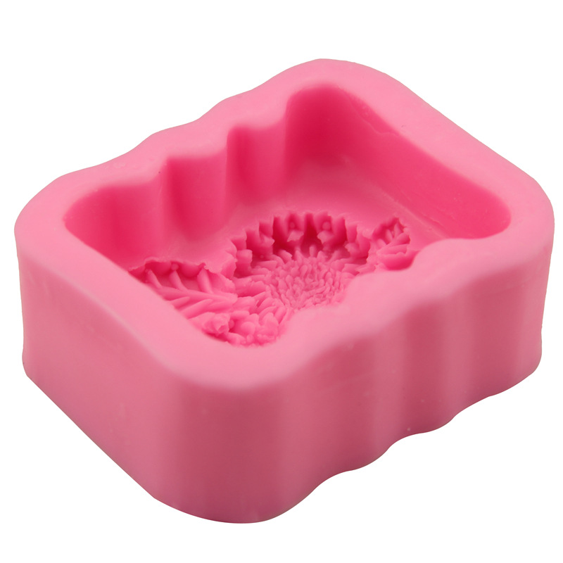 3D Square Flower Silicone Soap - Soap Making Homemade ulasan dan harga
