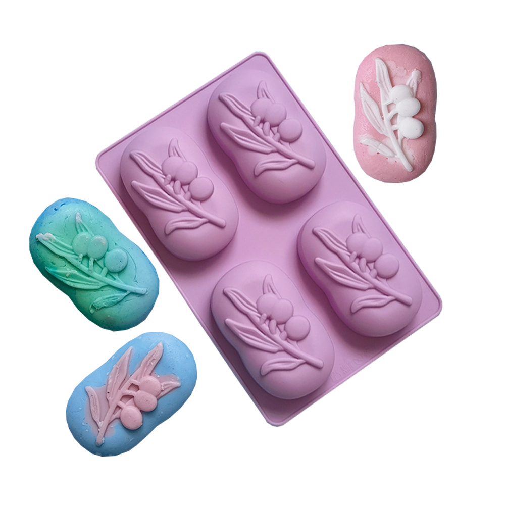 4 Cavities Oval Olive Tree Sil - Soap Making At Home ulasan dan harga