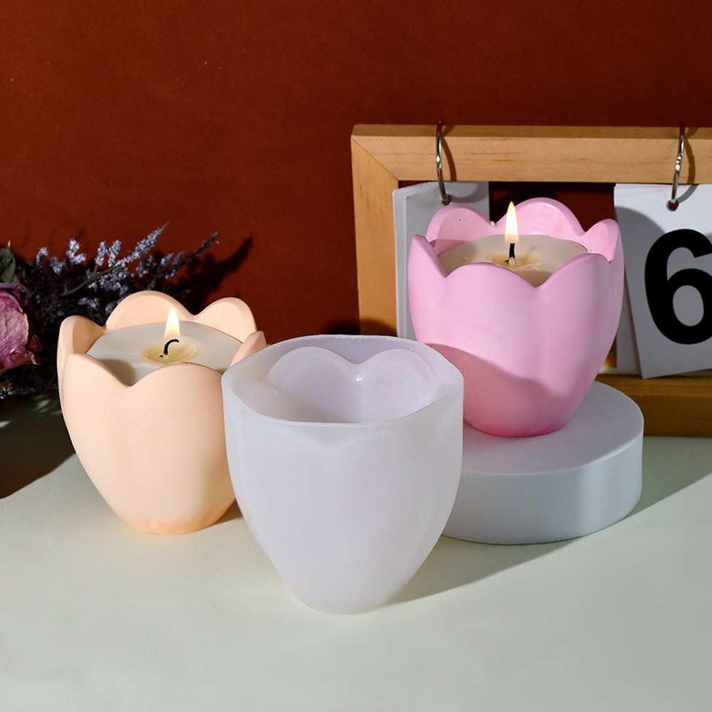 Tulip Candle Holder Silicone M - Soap Making Books ulasan dan harga