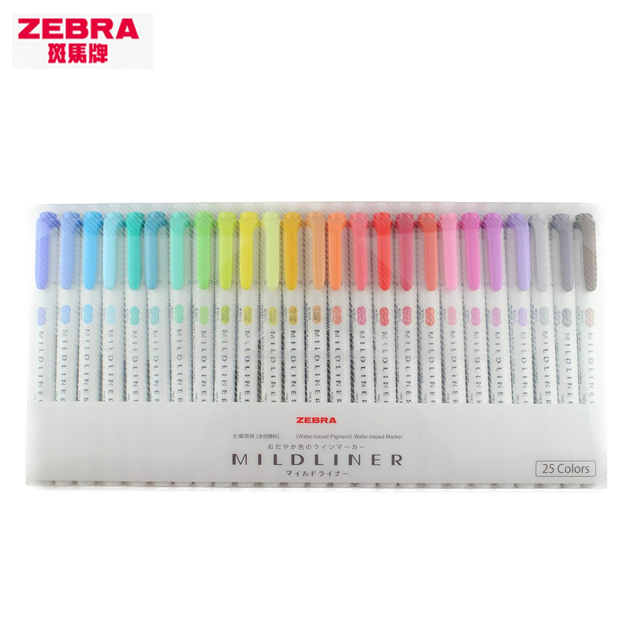 Zebra Full 35/25Colors Mildlin - Zebra Pen Mildliner ulasan dan harga
