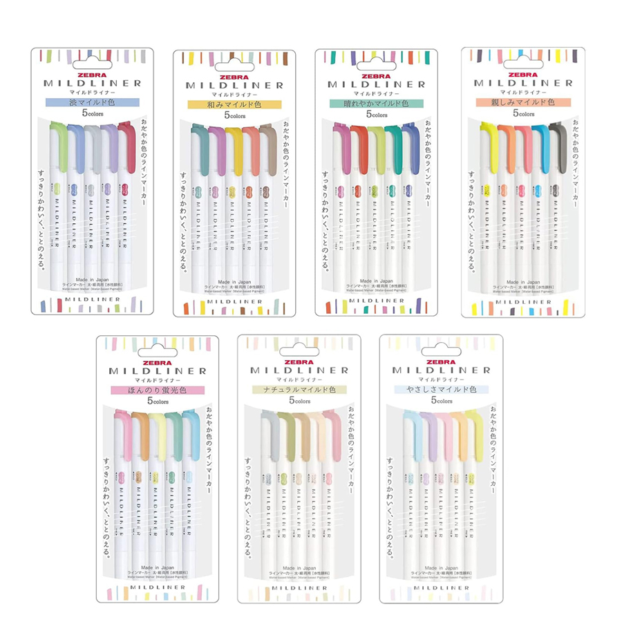 Zebra Full 35/25Colors Mildlin - Zebra Pen Mildliner ulasan dan harga