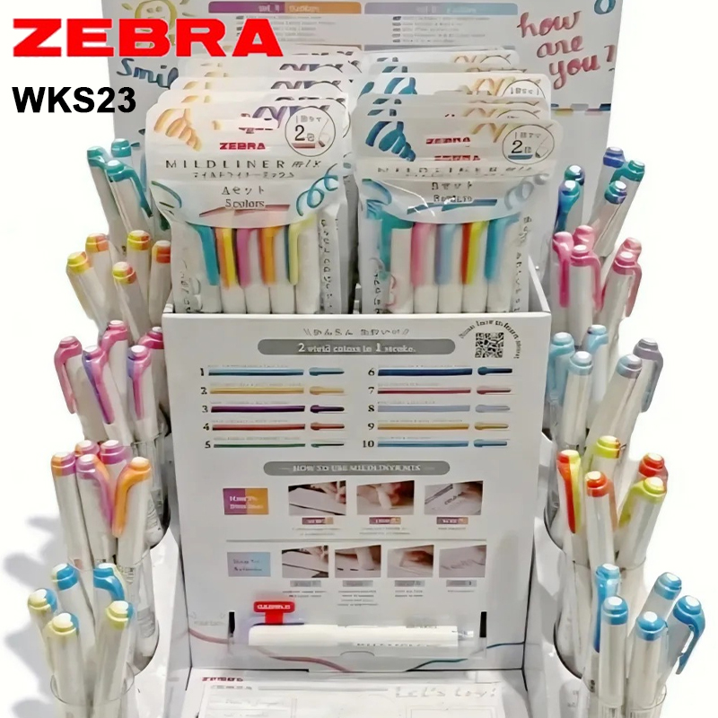 Zebra Twin Colored Highlighter - Zebra Pen Mildliner ulasan dan harga