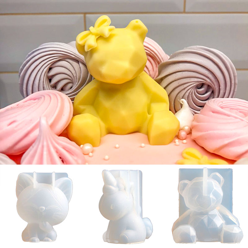 3D Stereo Bear Silicone Mold D - Soap Making At Home ulasan dan harga