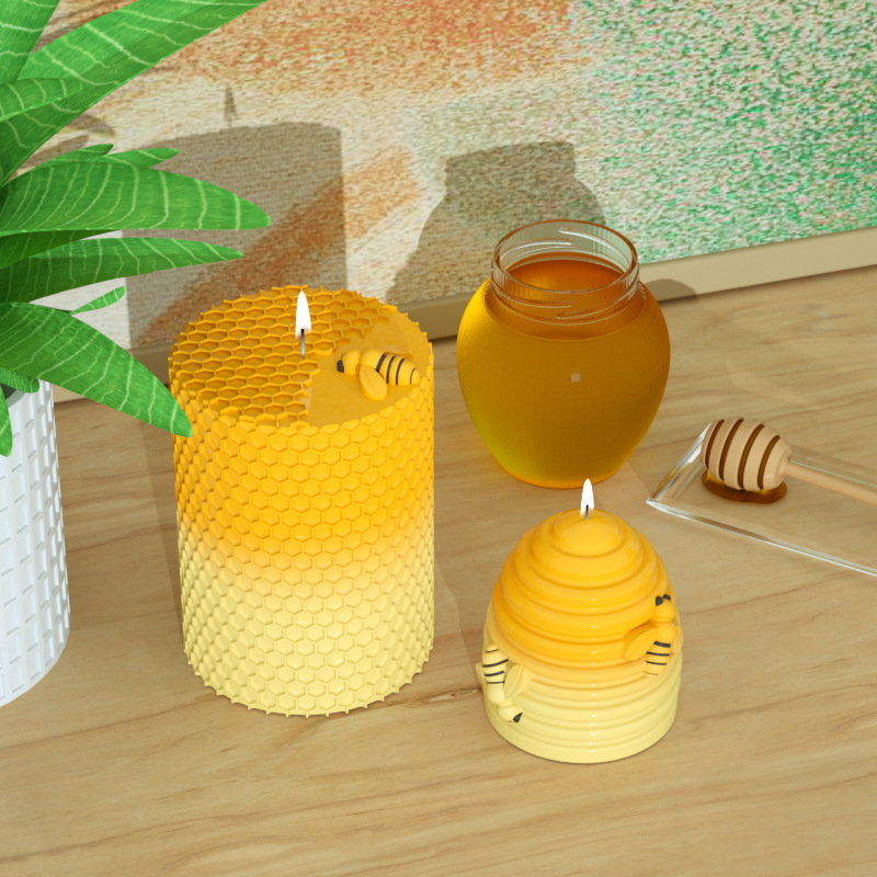 Candle Silicone Mold 3D Bee Ho - Soap Making Homemade ulasan dan harga